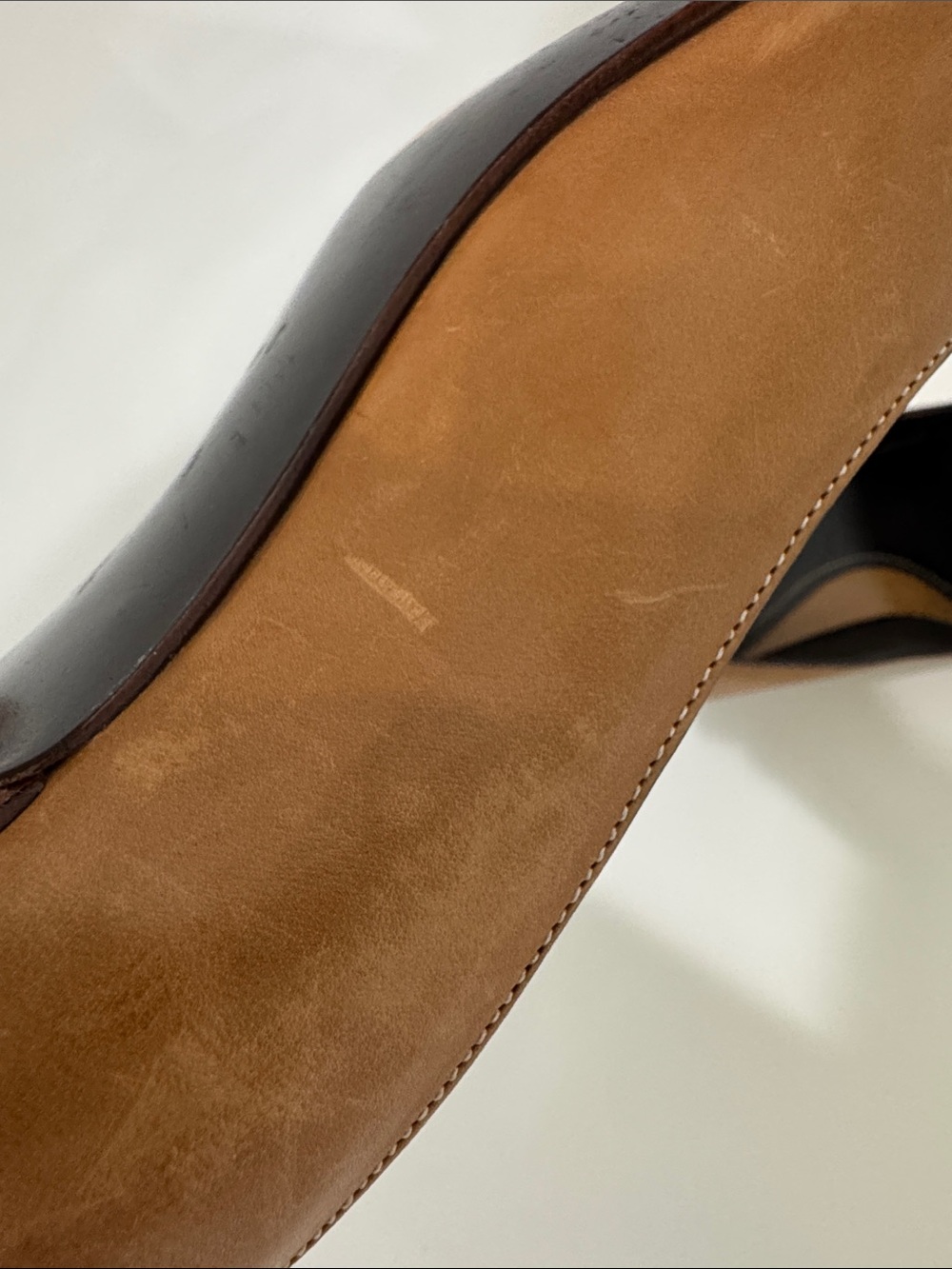 Cole Haan Women’s Tan Leather Square-Toe Heels Size 8 - Picture 7 of 10